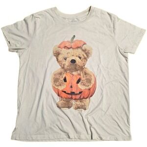 Grayson Threads Graphic T Shirt Women's Size XL Teddy Bear Pumpkin Halloween